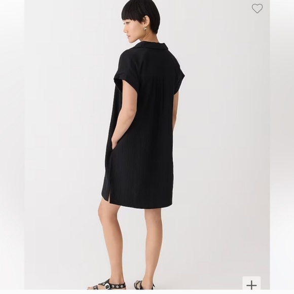 J Crew Re-Imagined black gauzy cotton mini dress - Picture 2 of 7